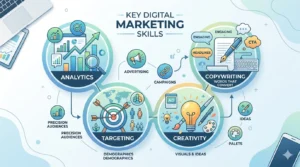 skills required for performance marketing jobs including analytics targeting and creativity
