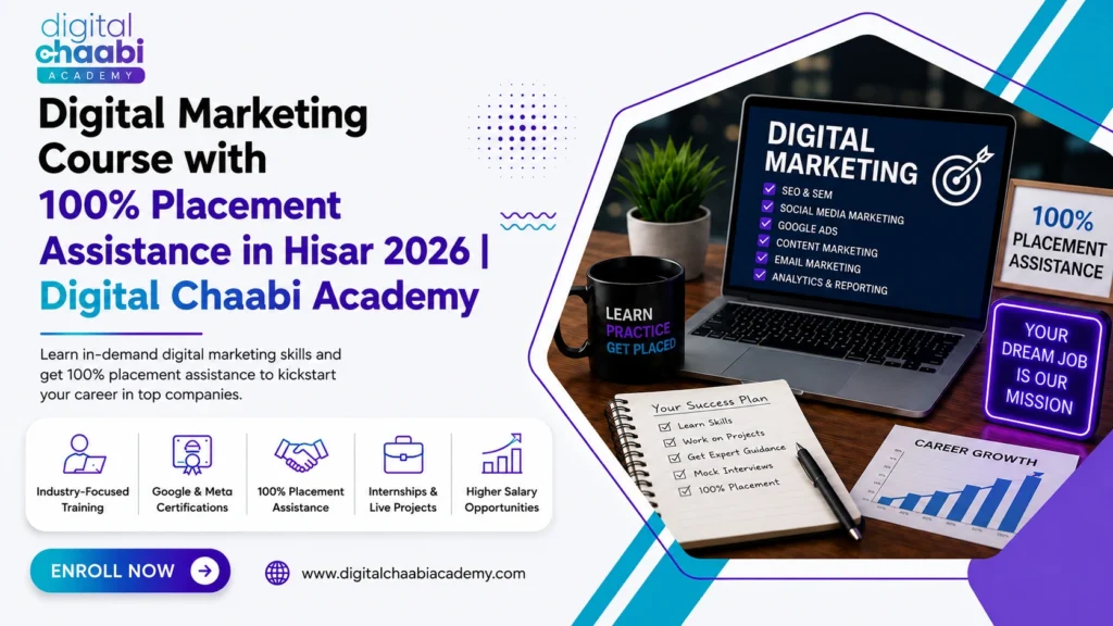 Digital Marketing Course with 100% Placement Assistance in Hisar 2026 | Digital Chaabi Academy