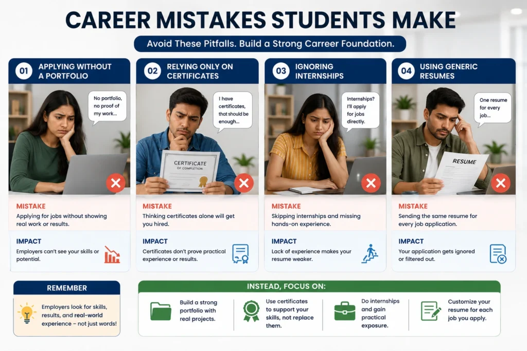 Common mistakes students make after completing a digital marketing course.