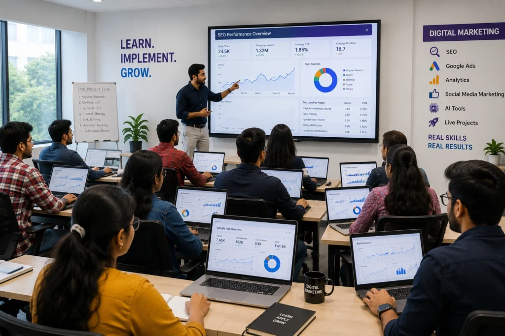 Digital marketing training institute preparing students for high paying careers