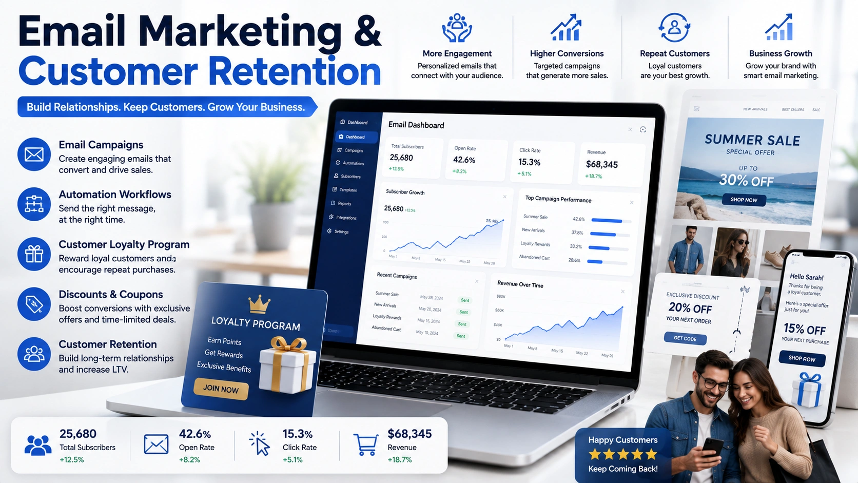 Email marketing automation and customer retention strategy for ecommerce businesses.