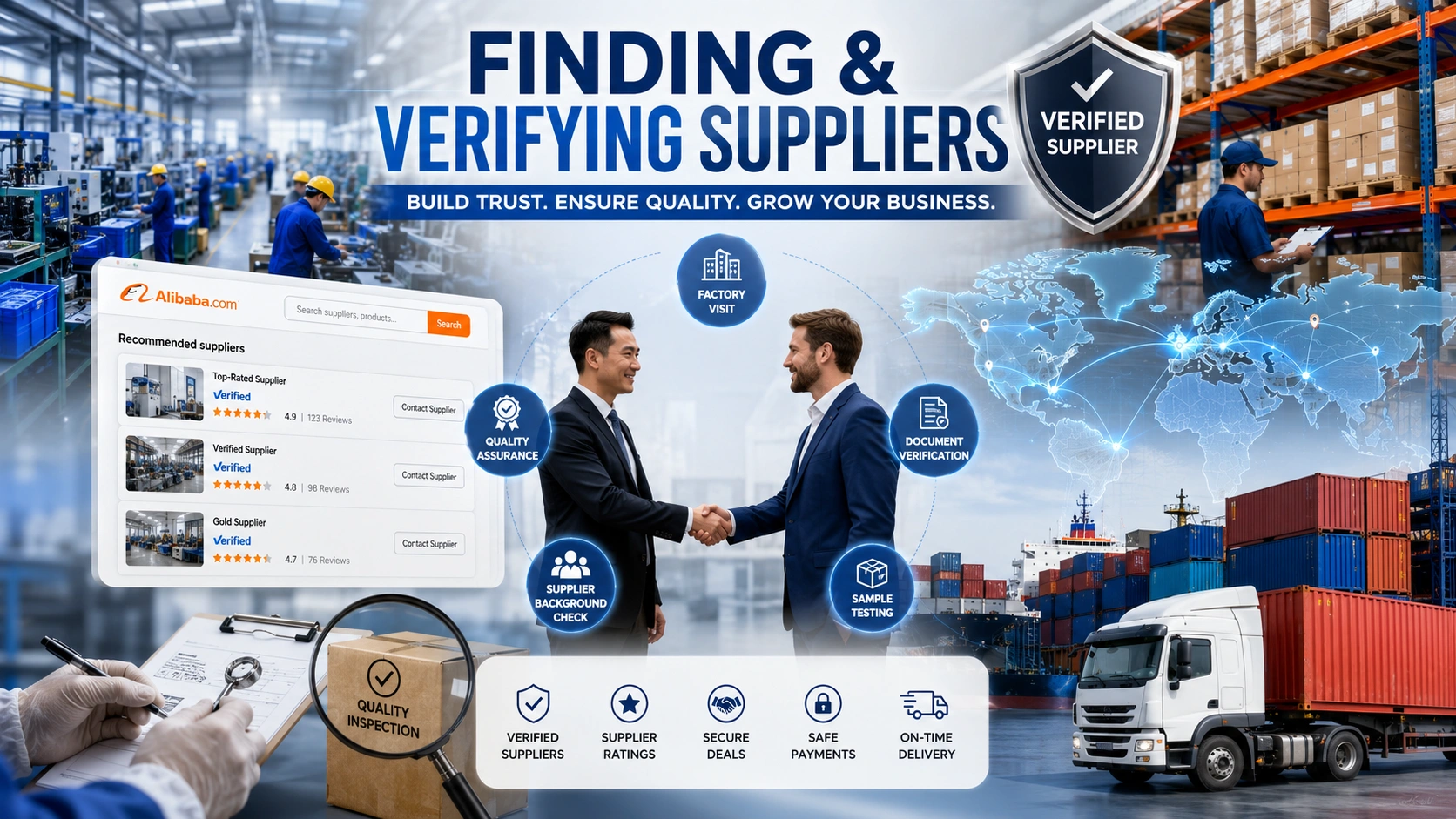 Finding and verifying dropshipping suppliers with warehouse and quality inspection process.