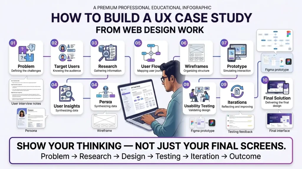 HOW TO BUILD A UX CASE STUDY FROM WEB DESIGN WORK