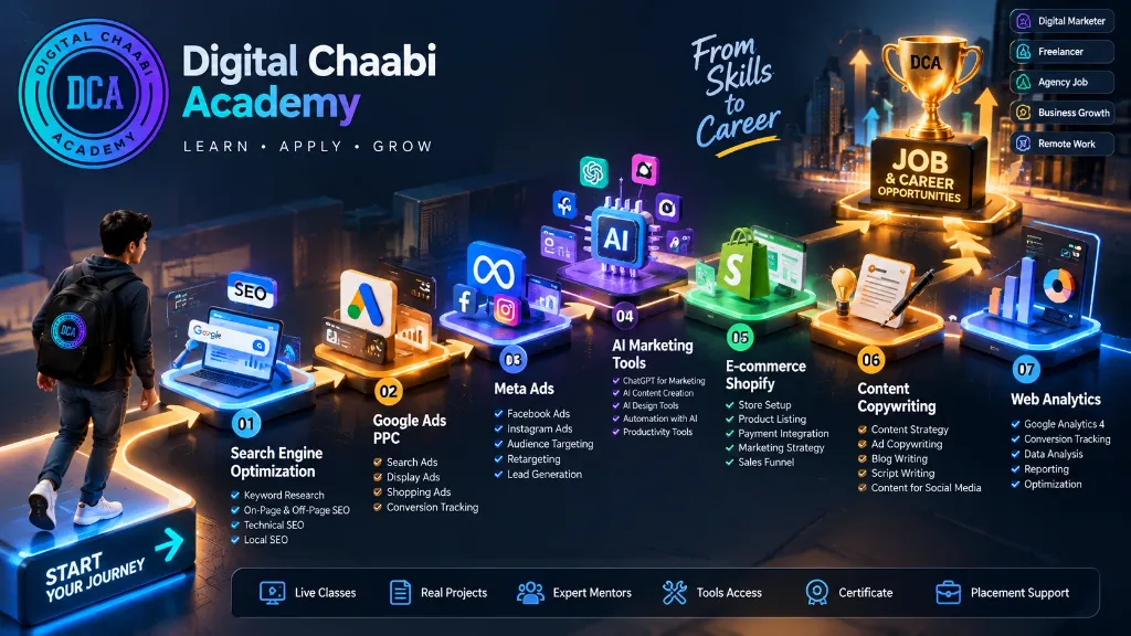 Digital Marketing Course Modules and Career Roadmap at Digital Chaabi Academy Hisar